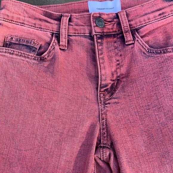 Current/Elliott Pink Acid Wash Mid Rise Skinny Jeans-NWT - Picture 3 of 11